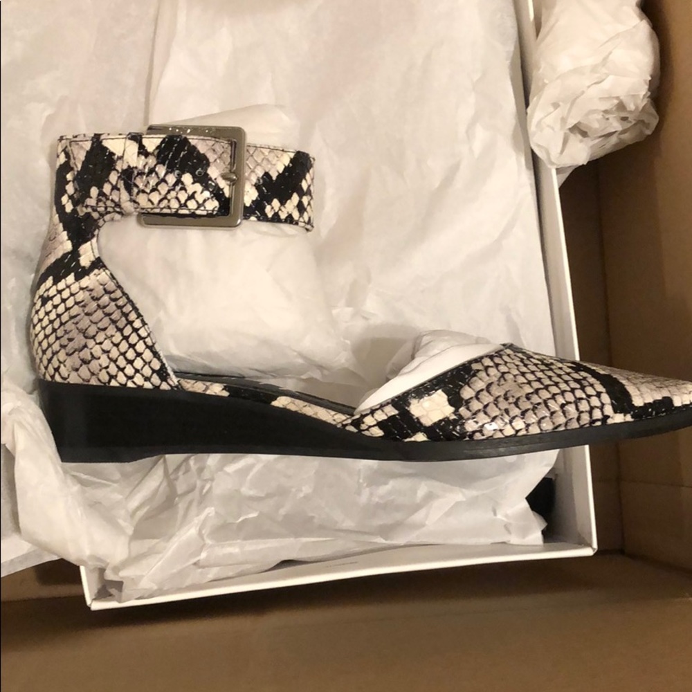 Snakeskin Wedge Pumps